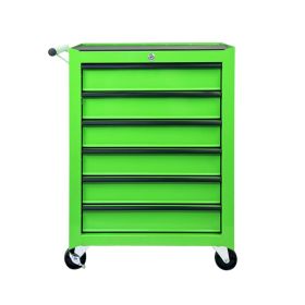 Rolling Metal Tool Chest with 6 Drawers, 20" 6-Drawer Tool Chest Cabinet with Ball Bearing Drawer Slides, Steel Tool Storage Box Organizer  -GREEN