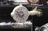 White Helicopter Desk Clock