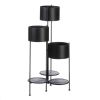 Rustic 3-Tier Barrel Bucket Plant Stand For Outdoor Garden Decor