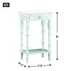 Rustic White Wood Side Table - Distressed Finish For A Charming Accent