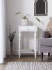 Rustic White Wood Side Table - Distressed Finish For A Charming Accent