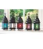 Stunning Blue Glass Candle Lantern - Perfect For Home Decor And Outdoor Events
