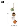 Set Of 4 Terra Cotta Hanging Mini Planters For Garden Decor