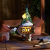 Garden Gnome With Glowing Welcome Sign Solar Statue - Outdoor Decor For Yard And Garden