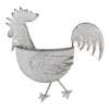 Rustic Rooster Galvanized Wall Planter - Perfect For Indoor Or Outdoor Gardens