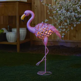 Solar-Powered Flamingo Statue - Perfect For Your Garden Decor