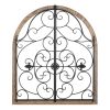 Rustic Arched Wood And Iron Wall Decor: Enhance Your Home With This Stylish Accent Piece