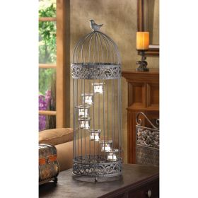 Elegant Birdcage Staircase Candle Holder Stand - Perfect For Home Decor