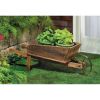 Rustic Country Flower Cart Planter For Garden Decor