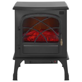 25.5inch Freestanding Fireplaces, 1500W 5120BTU Portable Electric Fireplace Stove Heater, with Overheating Protection,Adjustable Flames,Timer, Re