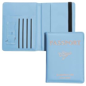 RFID Blocking Passport Holder, Multi Slot PU Leather Travel Document Wallet for Cards SIM Tickets Cash