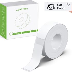 Genuine Label Maker Tape Standard Laminated Thermal Label Tape Replacement, For Home Office Labels Roll White