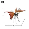 Solar Butterfly Glow Bug Figurine - Best Outdoor Garden Decor For Nighttime Glow