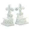 Elegant Fleur-De-Lis Bookends - Decorative French Style Book Holders For Home And Office Decor