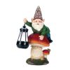 Solar Gnome On Mushroom Statue - Best Outdoor Garden Decor For Home