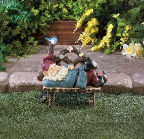 Solar Afternoon Nap Gnome - Outdoor Garden Decor With Solar Panel For Energy-Efficient Lighting