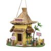 Handcrafted Tiki Hut Birdhouse For Tropical Garden Decor