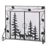 Woodland Wonder Decorative Fireplace Screen - Enhance Your Home With Rustic Charm